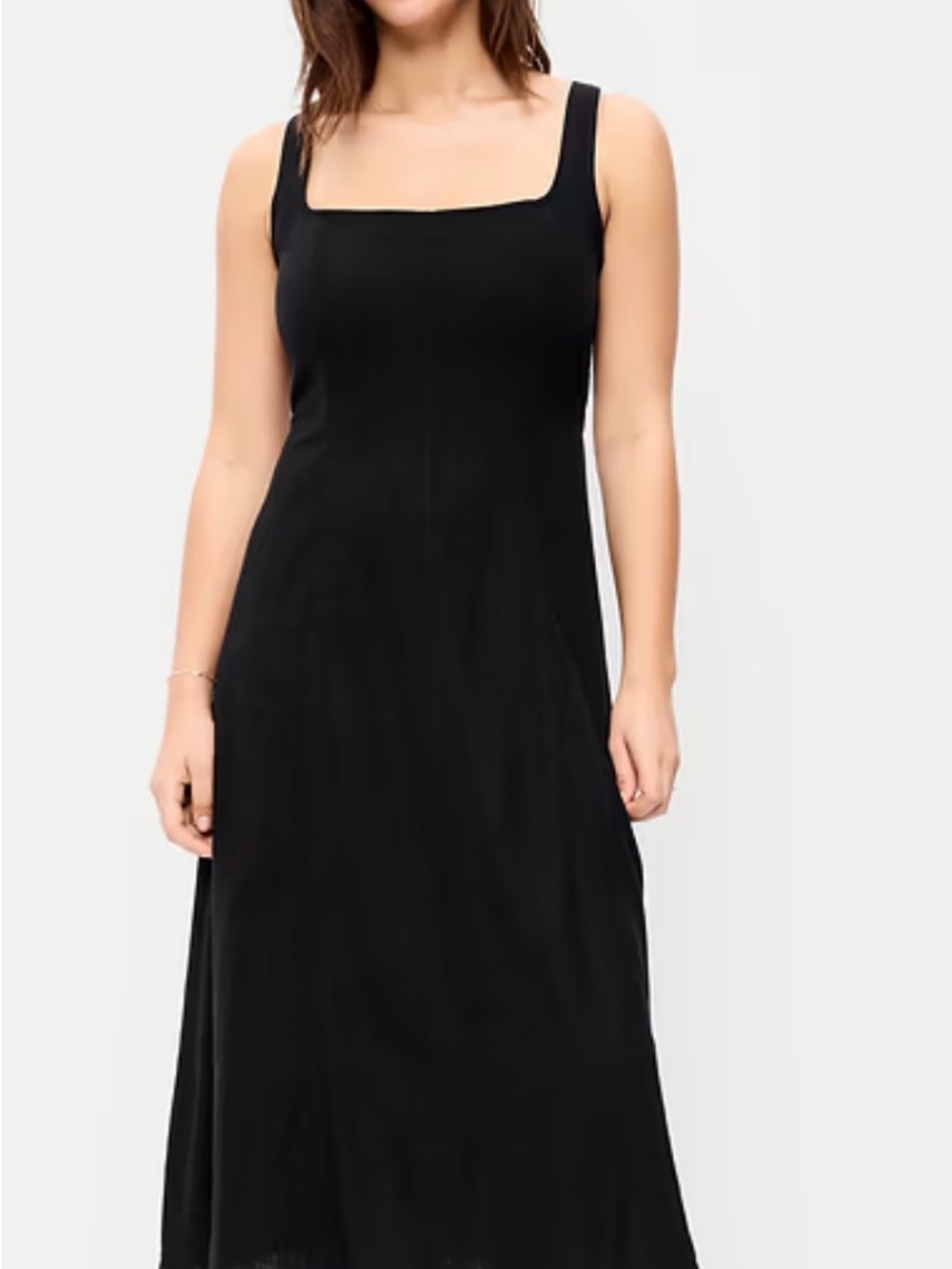 Old Navy Black Square-Neck Maxi Dress